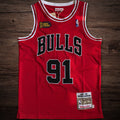 Men’s Chicago Bulls 1997-98 Finals #91 Dennis Rodman Jersey Red