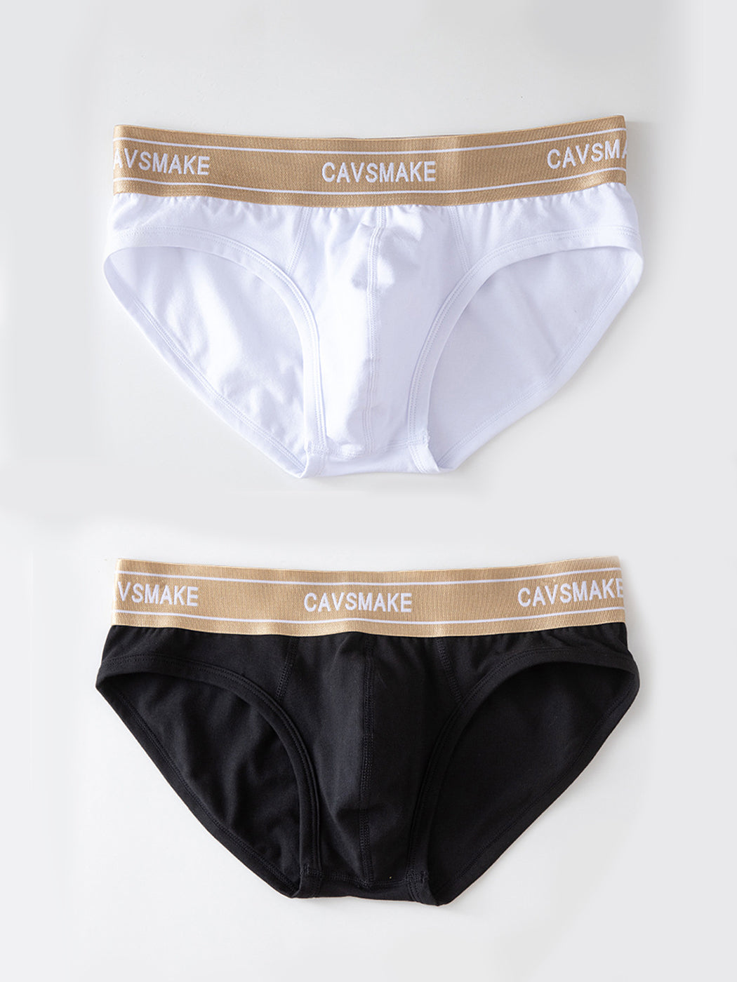 2 Pack Men's Cotton Sexy U-Convex Design Briefs & Trunks