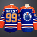Men’s Edmonton Oilers #99 Wayne Gretzky Royal 2025 With C Patch Stitched Hockey Jersey
