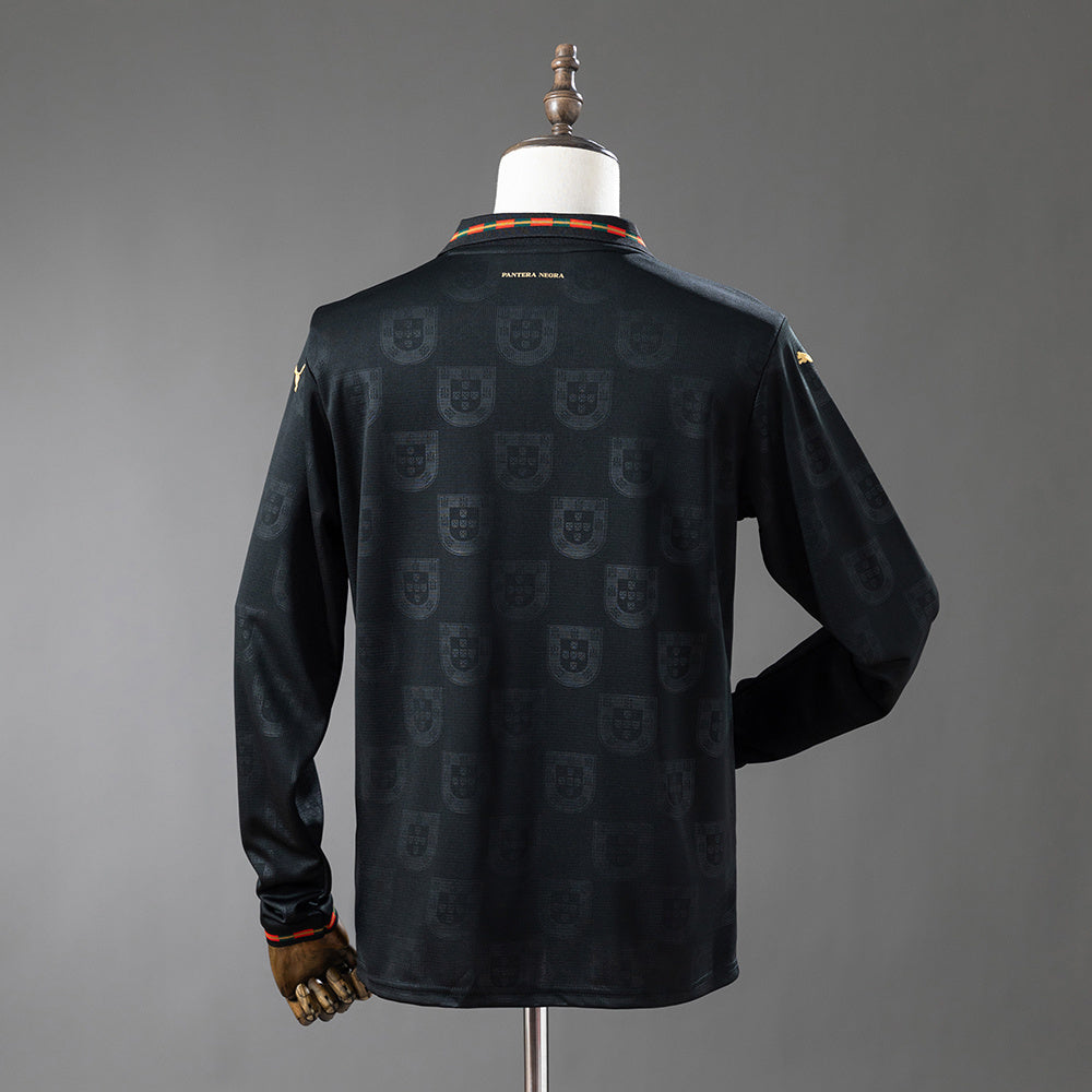 Men’s Portugal 2026 Special Edition Black Panther Long-Sleeve Jersey S-4XL