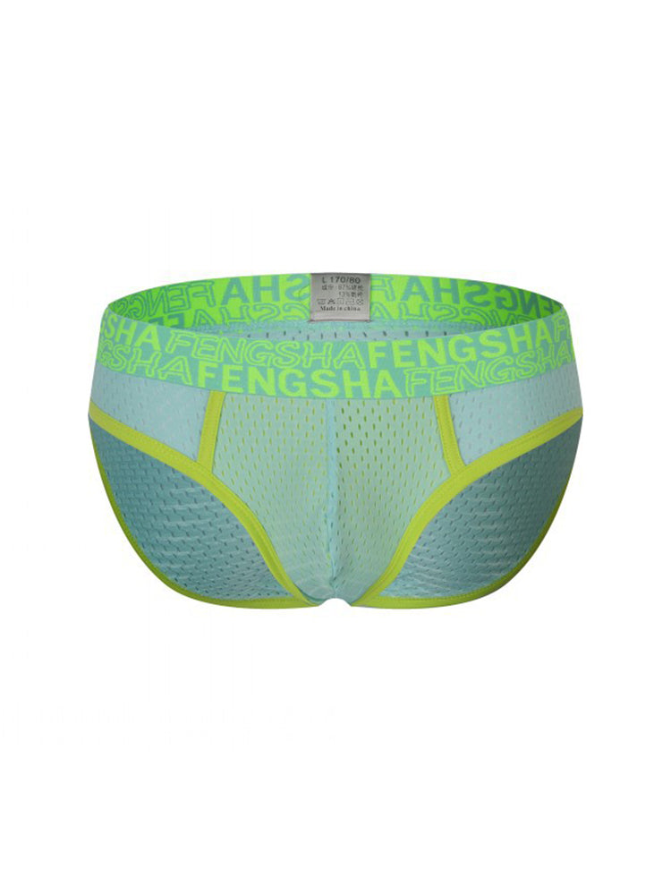 2-pack Men's Breathable Mesh Briefs with U-shaped Convex Pockets