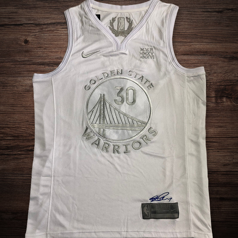 Men’s Golden State Warriors MVP #30 Curry White Jersey