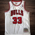 Men’s Chicago Bulls 1997-98 #33 Scottie Pippen Jersey White