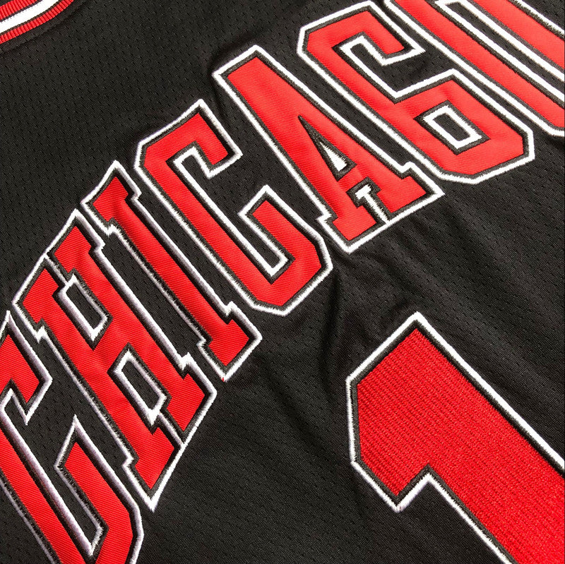 Men’s Chicago Bulls #1 Derrick Rose Jersey Black