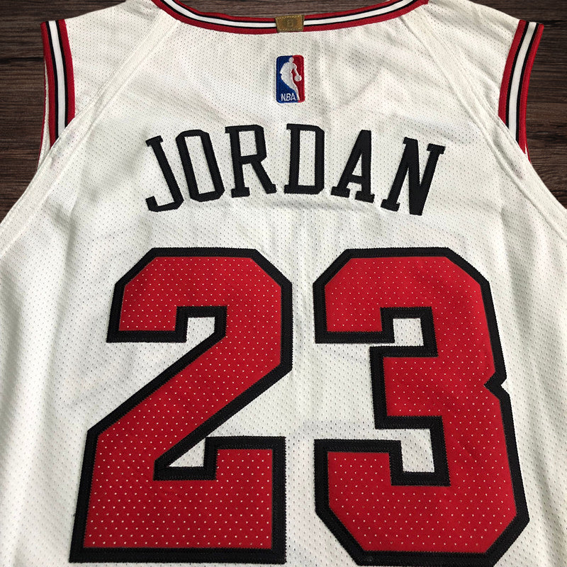 Men’s Chicago Bulls #23 Michael Jordan Player Edition White Jersey