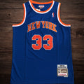 Men’s 1985-86 New York  #33 Ewing Jersey in Blue