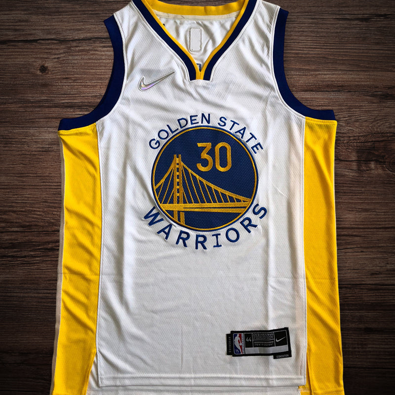 Men’s Golden State Warriors #30 Curry 75th anniversary Jersey White