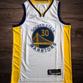 Men’s Golden State Warriors #30 Curry 75th anniversary Jersey White