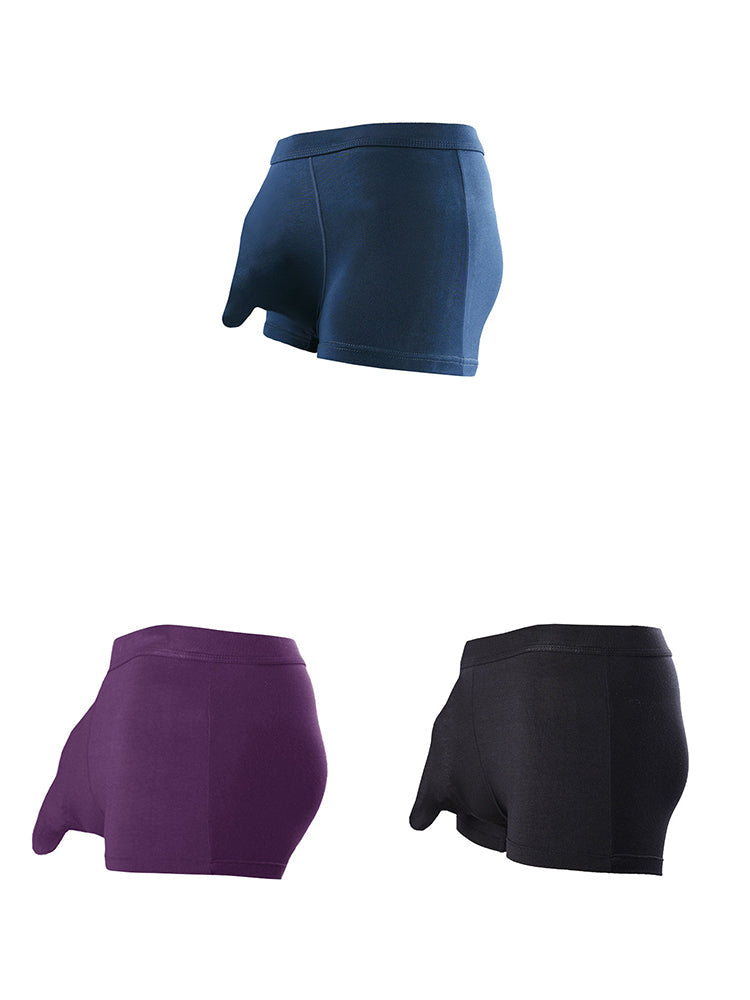 3 Pack Men's Separate Sexy Free Stretch Trunks