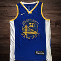 Men’s Golden State Warriors #30 Curry 75th anniversary Jersey Blue