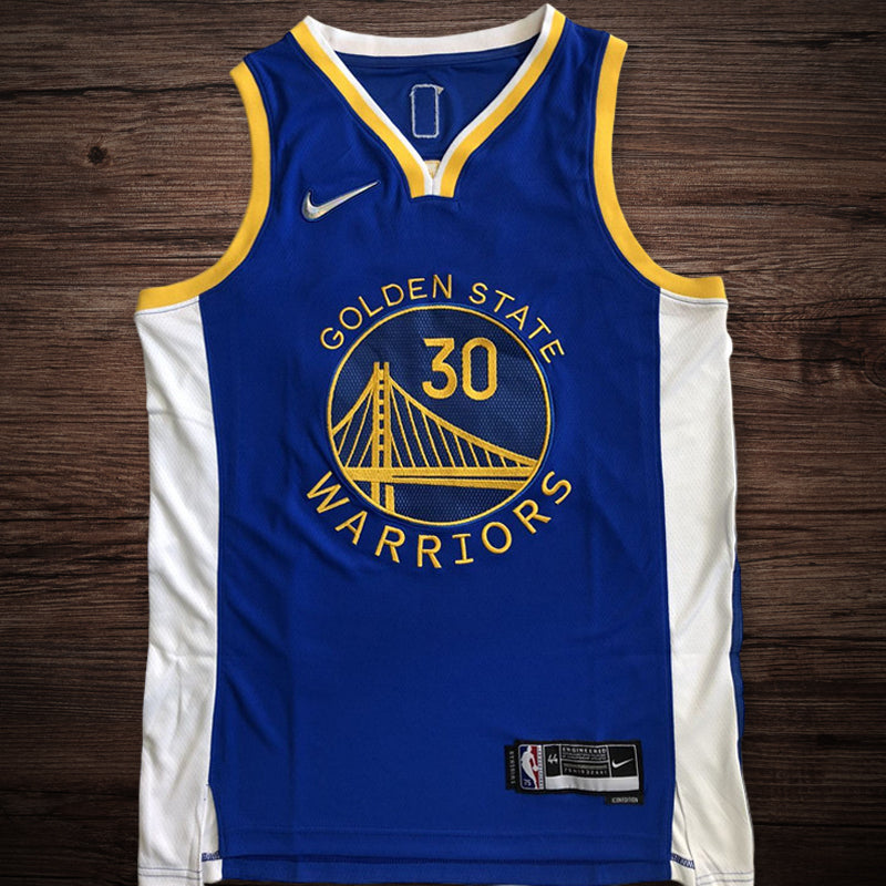 Men’s Golden State Warriors #30 Curry 75th anniversary Jersey Blue