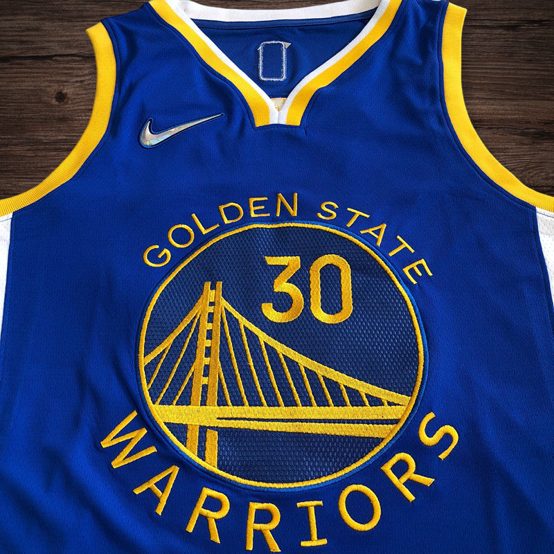 Men’s Golden State Warriors #30 Curry 75th anniversary Jersey Blue