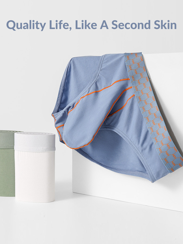 3 Pack Men's Breathable Anti-Chafing Cotton Briefs