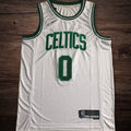 Men’s Boston Celtics 75th anniversary #0 Tatum Jersey White All Stitched