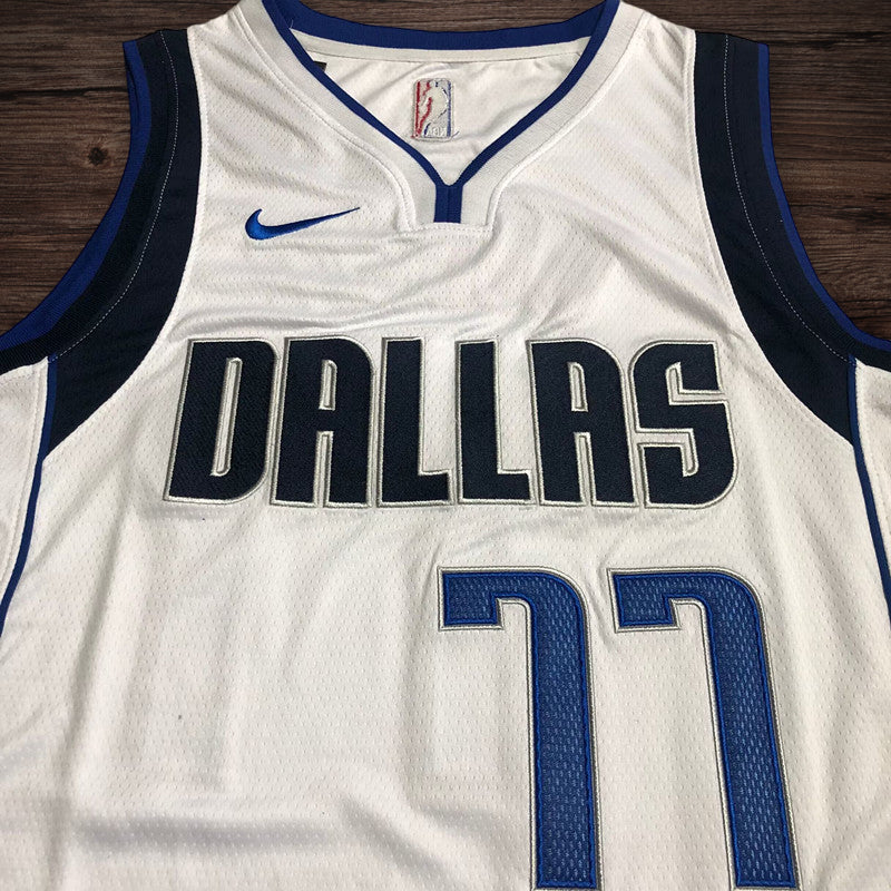 Men’s Dallas Mavericks #77 Doncic Jersey in white