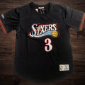Men’s Philadelphia 76ers #3 IVERSON Black Short Sleeve Jersey