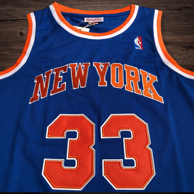 Men’s 1985-86 New York  #33 Ewing Jersey in Blue