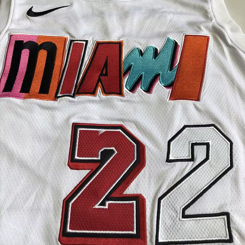 Men’s Miami Heat City Edition #22 Butler White Jersey