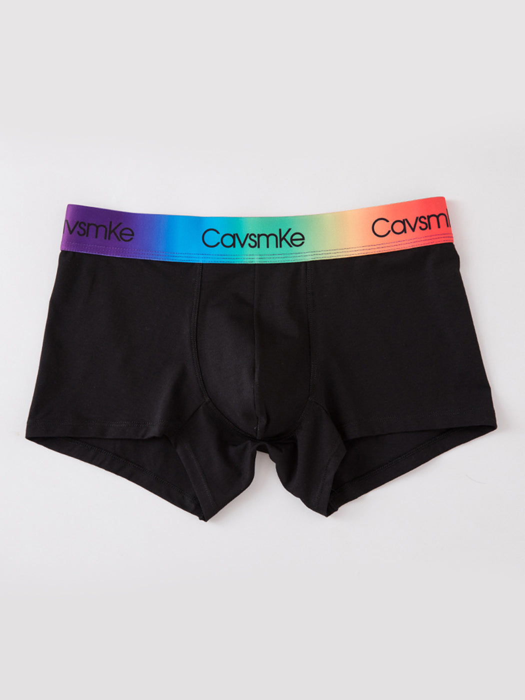 2 Pack Men's Cotton Sexy Antibacterial Rainbow Waistband Trunks