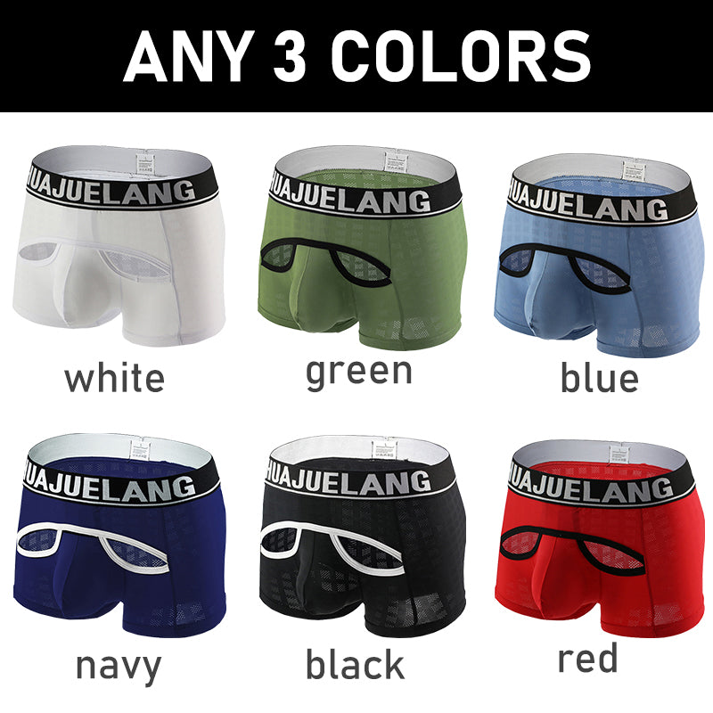 3 Pack Breathable Support Pouch Trunks