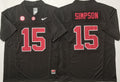 Alabama Crimson Tide Black #15 SIMPSON Stitched Jersey