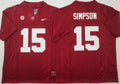 Alabama Crimson Tide Red #15 SIMPSON Stitched Jersey