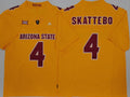 Arizona Sun Devils Yellow #4 SKATTEBO Stitched Jersey