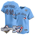 Men/Women/Youth Blue Jays 50th Patch 2025 World Series Powder Blue #416 Northside Stitched Jersey