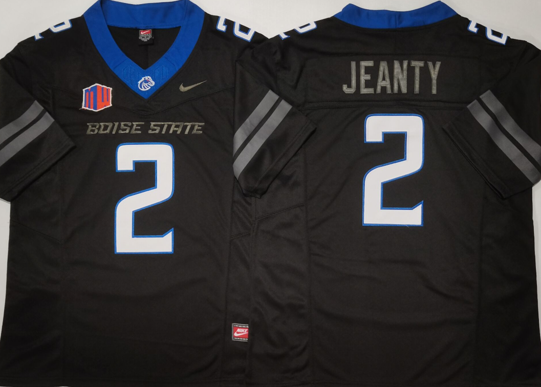 Boise State Broncos Black #2 JEANTY Stitched Jersey