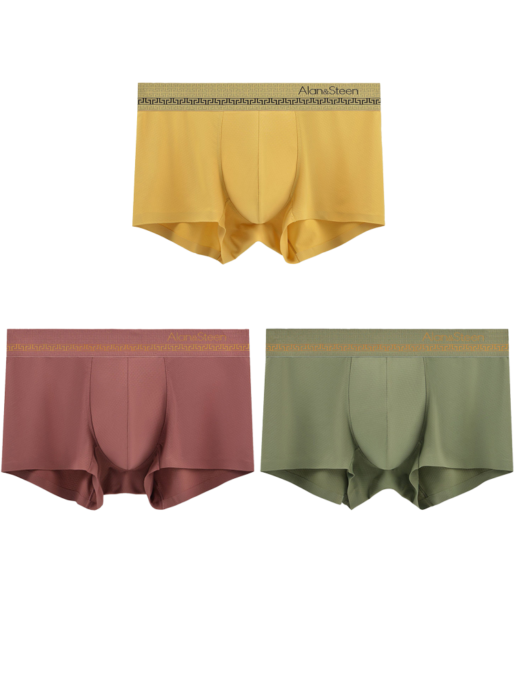 3 Pack Men's Seamless Breathable U Pouch Trunks