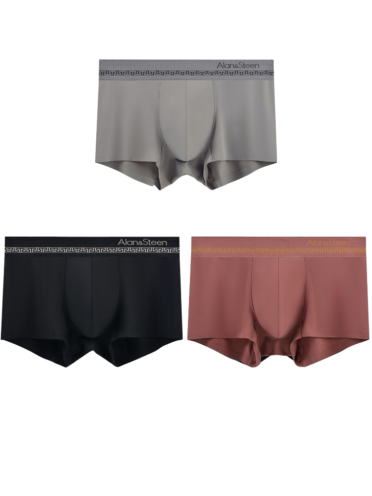 3 Pack Men's Seamless Breathable U Pouch Trunks