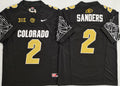 COLORADO BUFFALOES Black #2 SANDERS Stitched Jersey