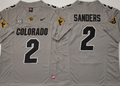 COLORADO BUFFALOES GRAY #2 SANDERS Stitched Jersey