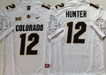 COLORADO BUFFALOES White #12 HUNTER Stitched Jersey