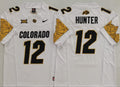 COLORADO BUFFALOES White #12 HUNTER Stitched Jersey