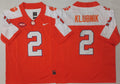 Clemson Tigers Orange/White #2 KLUBNIK Stitched Jersey