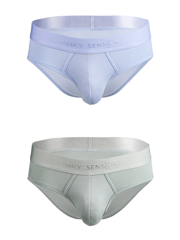 2 Pack Men's Lightweight Cotton Pouch Briefs
