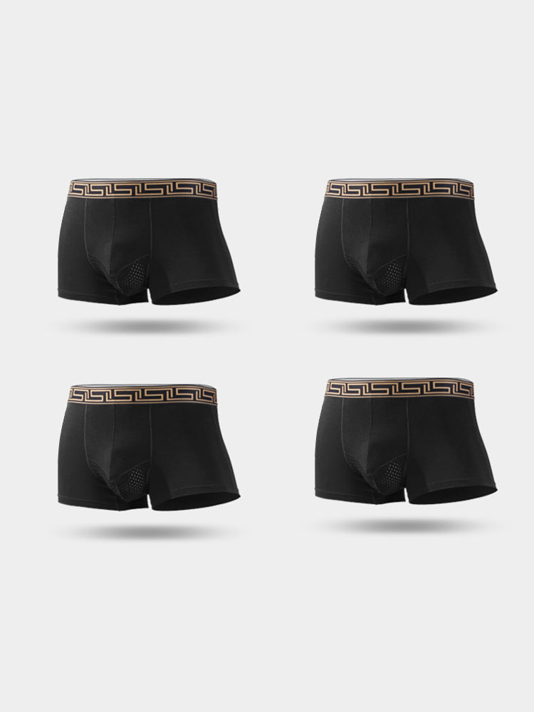 4 Pack Men's Athletic Mesh Pouch Trunks