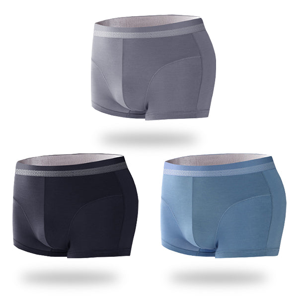 3 Pack Antibacterial Support Pouch Boxer Briefs