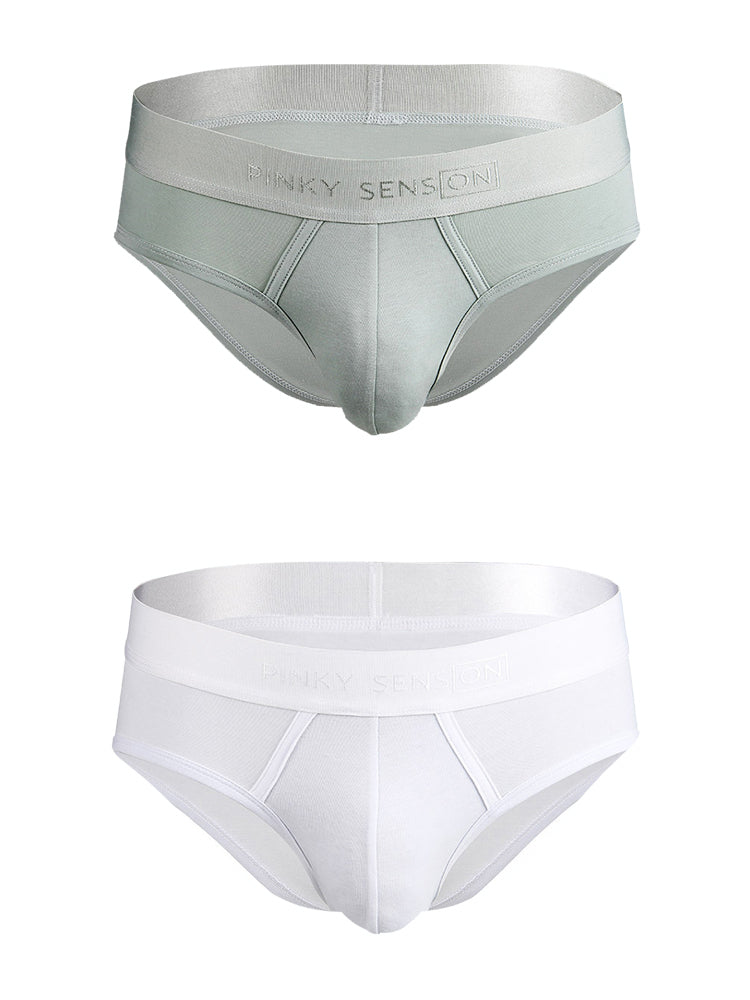 2 Pack Men's Lightweight Cotton Pouch Briefs