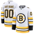 Custom Mens Boston Bruins Jersey Stitched White