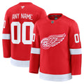 Custom Mens Detroit Red Wings Stitched Jersey – Red