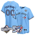 Custom Men/Women/Youth Blue Jays Powder Blue stitched jersey