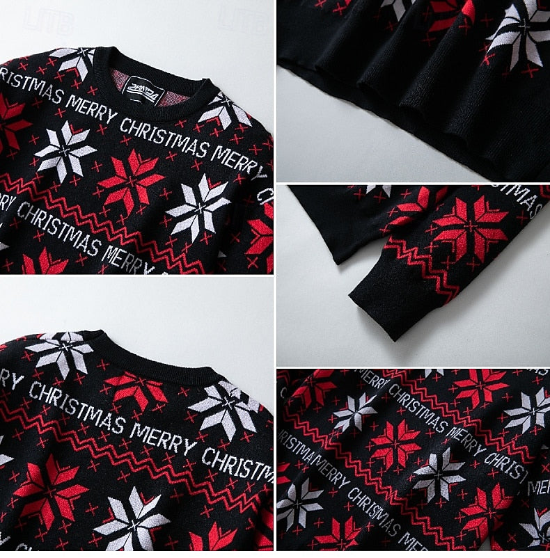 Men's Ugly Christmas Sweater Pullover – Festive Xmas Sweater for Couples & Family