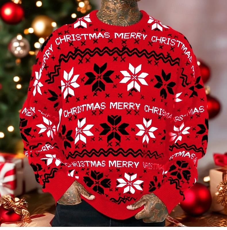 Men's Ugly Christmas Sweater Pullover – Festive Xmas Sweater for Couples & Family