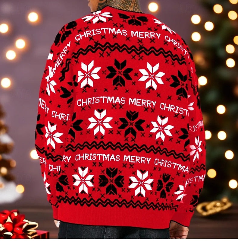 Men's Ugly Christmas Sweater Pullover – Festive Xmas Sweater for Couples & Family