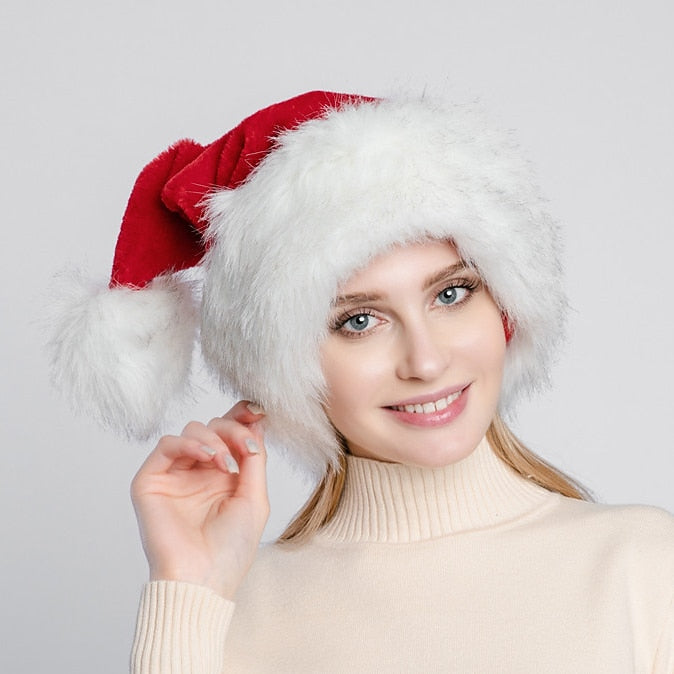 Santa Claus Christmas Hat – Cute Holiday Party Accessory for Men, Women & Teens