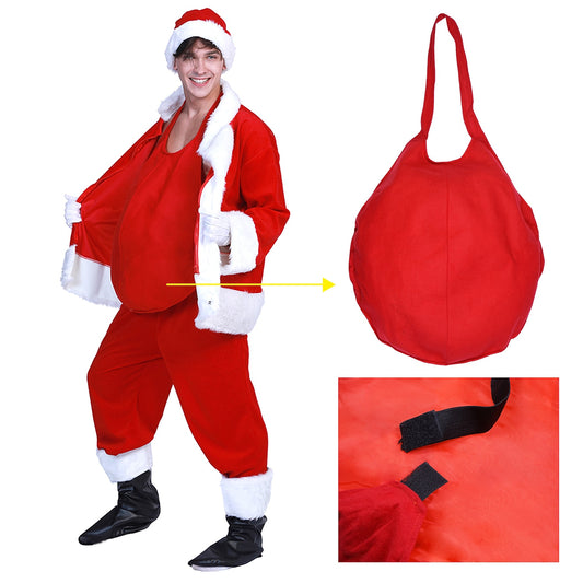 Santa Claus Fake Belly Costume Prop – Christmas Dress-Up Accessory for Men & Women