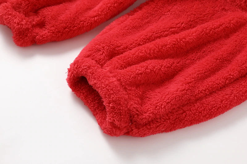 Women's Sherpa Fleece Onesie – Warm Plush Hoodie Jumpsuit, Cozy Homewear