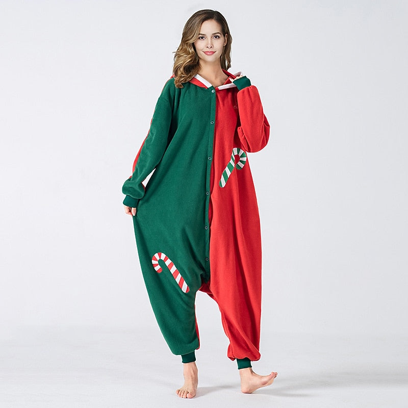 Unisex Reindeer Rudolph Kigurumi Christmas Onesie Pajamas – Adult Holiday Home Wear